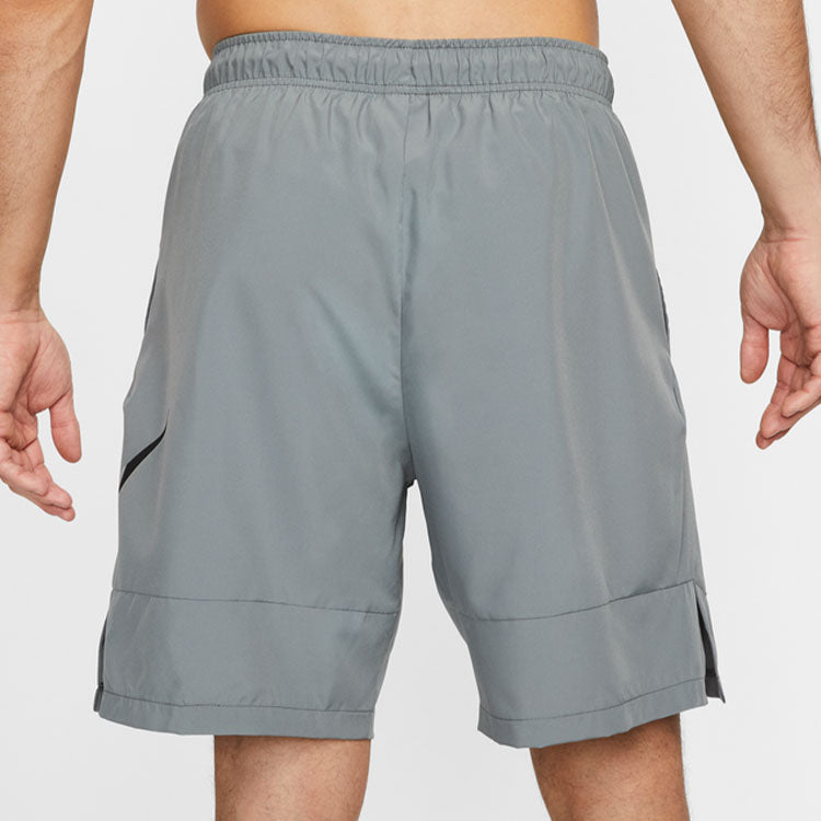 Шорты Men's Nike Solid Color Logo Printing Elastic Waistband Straight Shorts Smoke Gray DQ4800-084 — фото 3