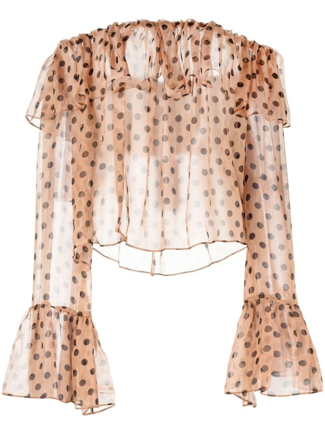 

Caroline Constas блузка Thelma в горох, коричневый