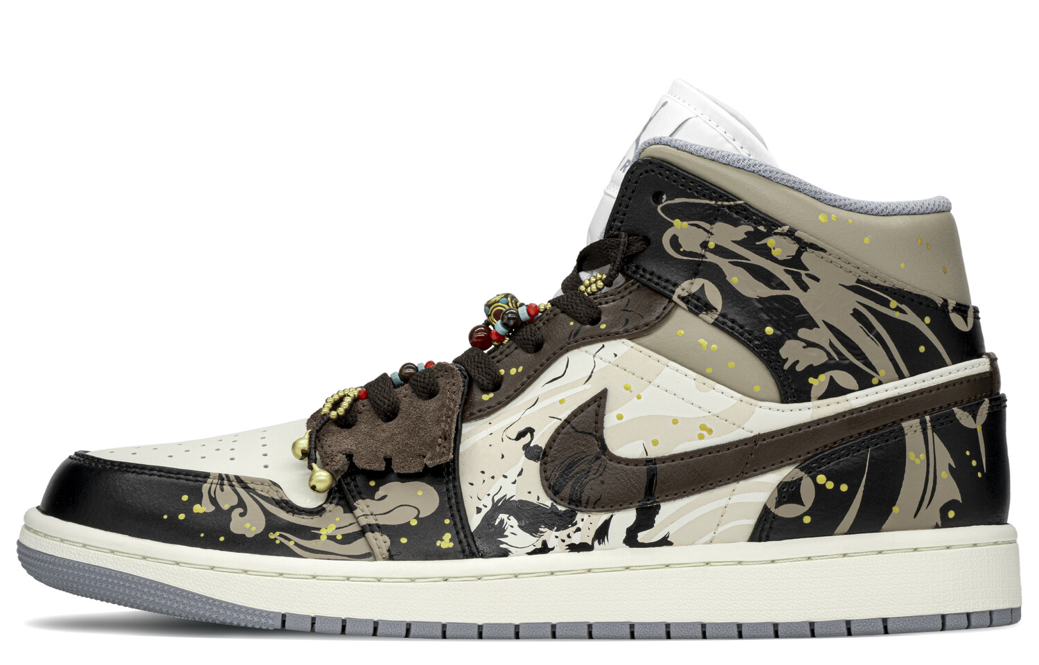 

Баскетбольные кроссовки Air 1 Vintage Men Mid-Top Black/Brown Jordan, Черный, Баскетбольные кроссовки Air 1 Vintage Men Mid-Top Black/Brown Jordan