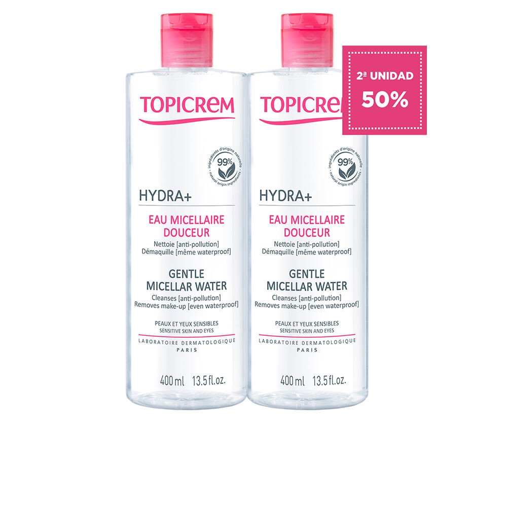 

Мицеллярная вода Hydra+ agua micelar suave duo Topicrem, 2 х 400 мл