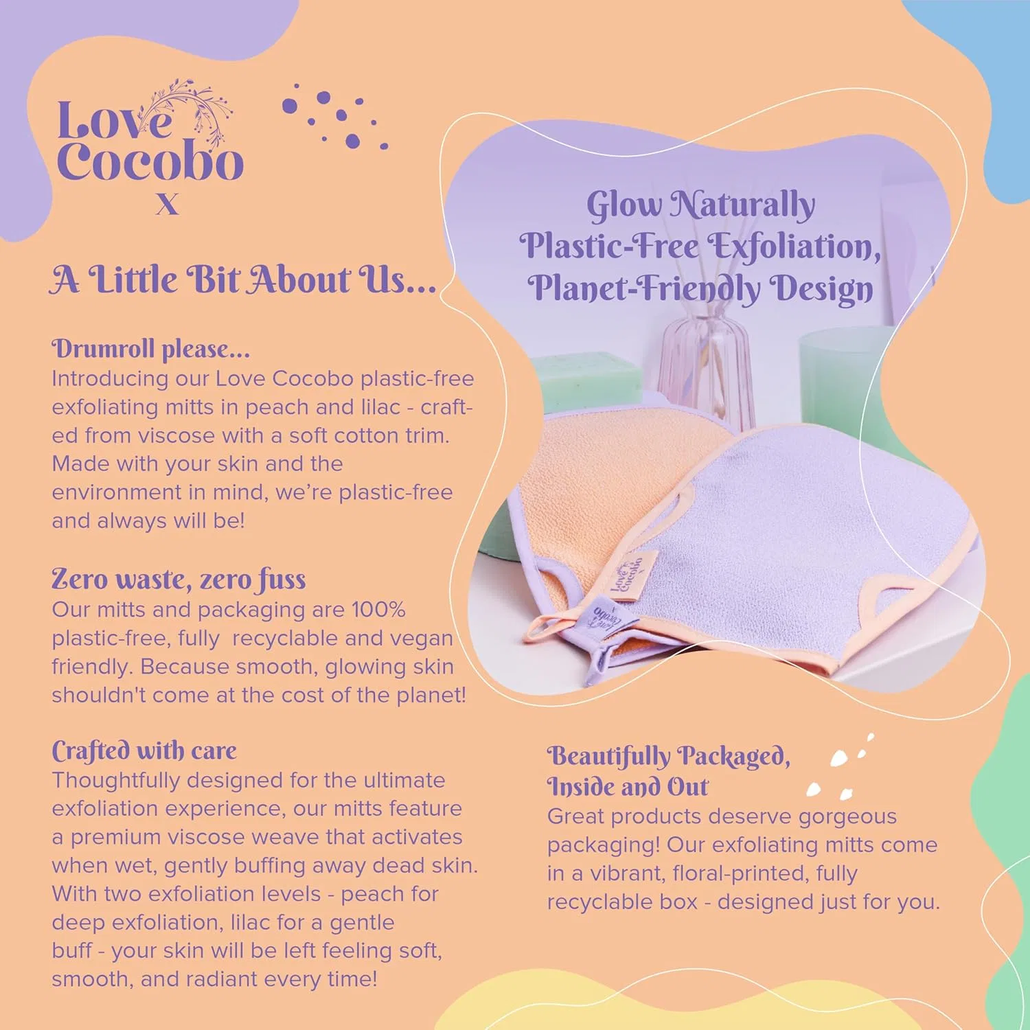 Отшелушивающая перчатка Love Cocobo для тела, 2 шт. ‎Love Cocobo — фото 4