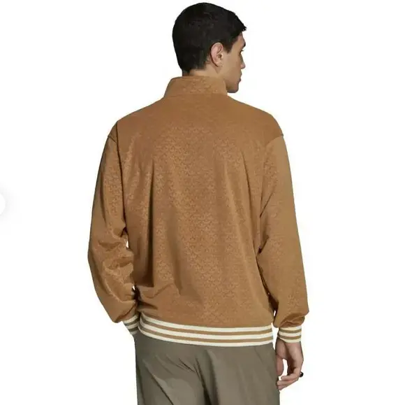Толстовка adidas originals Funnel Velour, коричневый — фото 3