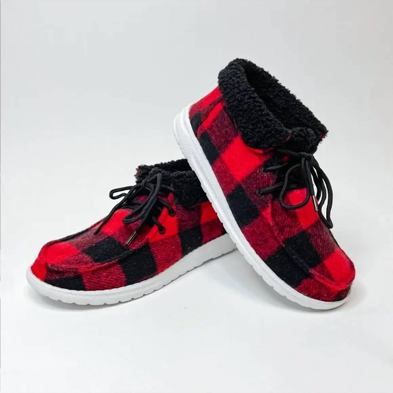 Женские кроссовки Mighty Sneaker Bootie в красную клетку Buffalo Gypsy Jazz — фото 2