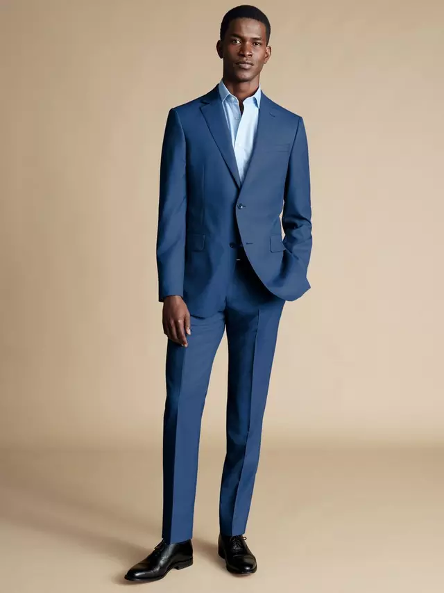 

Куртка Charles Tyrwhitt Slim Fit Sharkskin Weave Suit, цвет indigo/blue