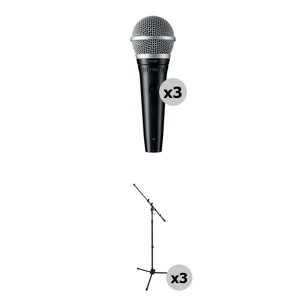 

Ручной микрофон Shure PGA48 Dynamic Vocal Microphone with Cable and Stand Kit