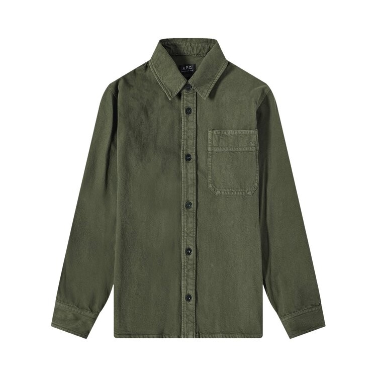 

Рубашка A.P.C. Basile Logo Overshirt, зеленый