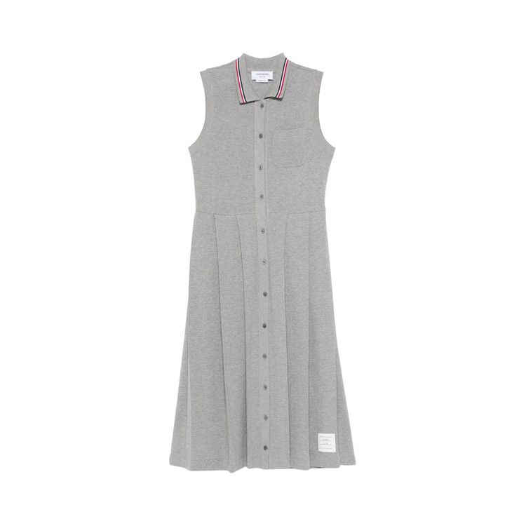 

Платье Thom Browne Sleeveless Pleated Bottom Polo Dress 'Light Grey'