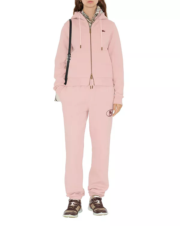 

Хлопковые спортивные штаны Burberry, розовый