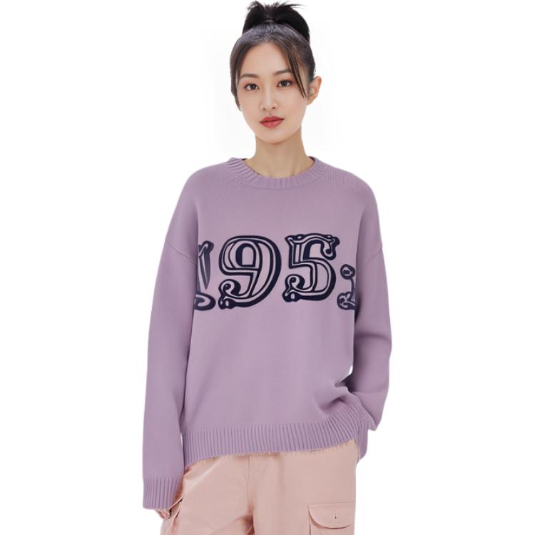 

МаксМара Свитер с круглым вырезом и длинными рукавами, фиолетовый