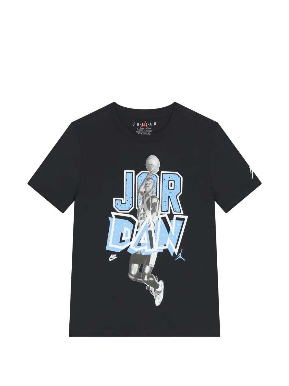 Футболка Jordan с графическим принтом и круглым вырезом Nike Kids, черный