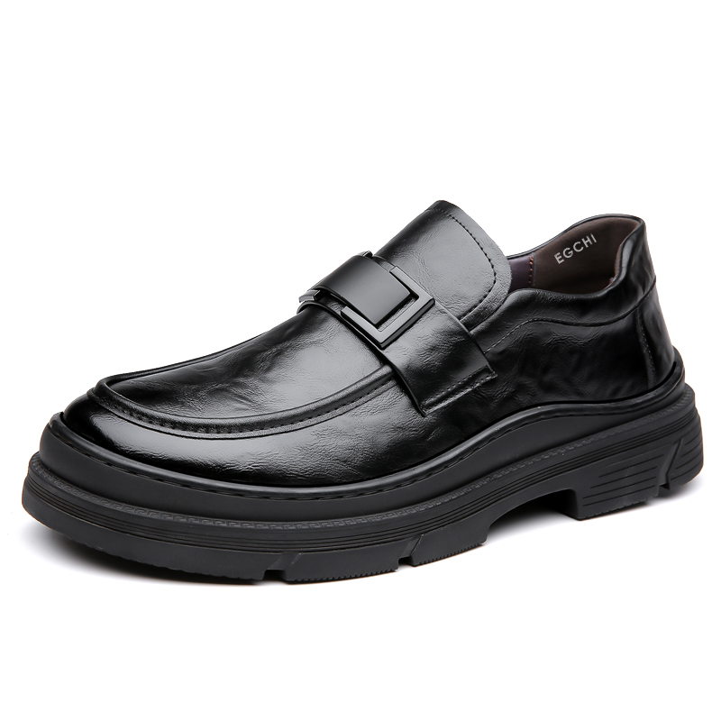Мужские повседневные кроссовки Mid Top черно-коричневые EGCHI — фото 2