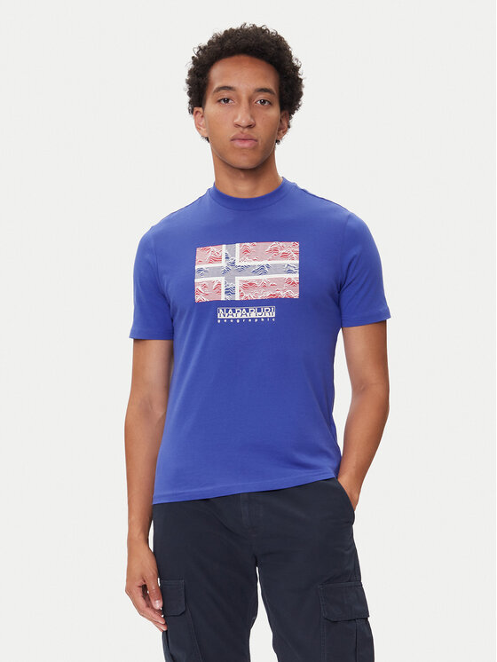 

Футболка regular fit S-Drapeau Ss NP0A891K Napapijri, синий