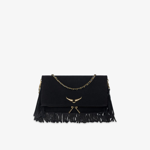 

Сумка Zadig&Voltaire через плечо из замши, черный