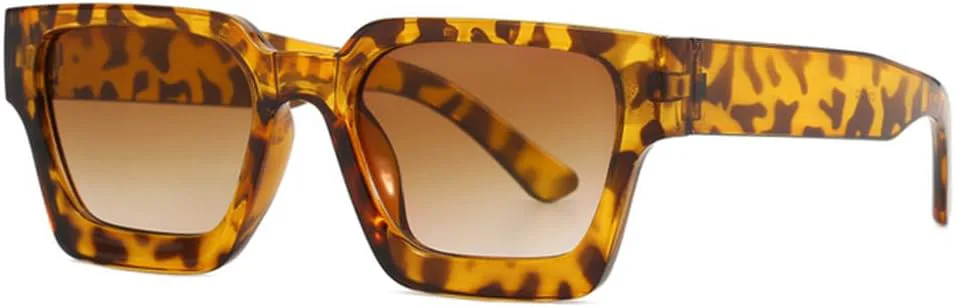 

Винтажные солнцезащитные очки для женщин, большие солнцезащитные очки для мужчин, ретро-очки зеленого цвета, солнцезащитные очки UV400 MTZJH, Leopard Brown