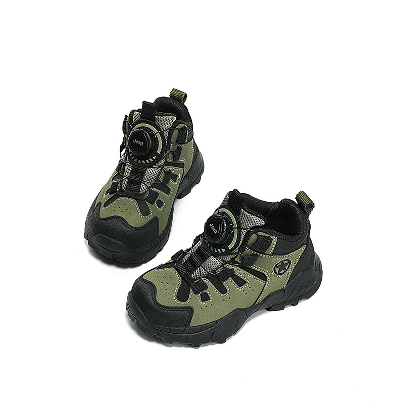 Кроссовки Jeep Kids Lifestyle Shoes Kids High-top Black, зеленый — фото 3