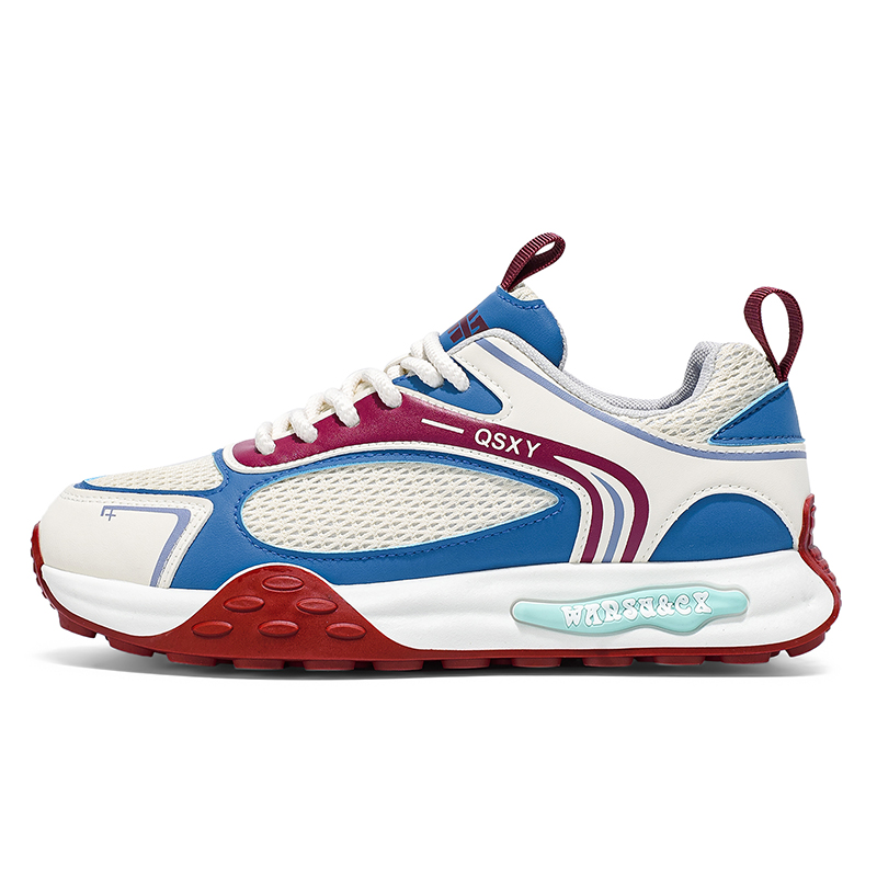 

Амортизирующие, износостойкие, дышащие, увеличивающие рост низкие повседневные мужские туфли Wooden Rabbit, White Red