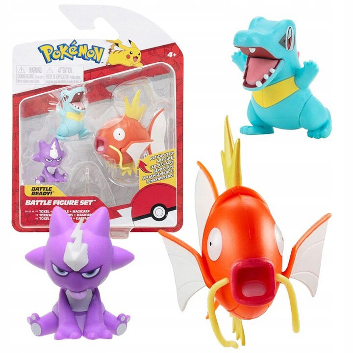 

Набор из 3 фигурок POKEMON Battle — Токсель + Тотодайл + Магикарп