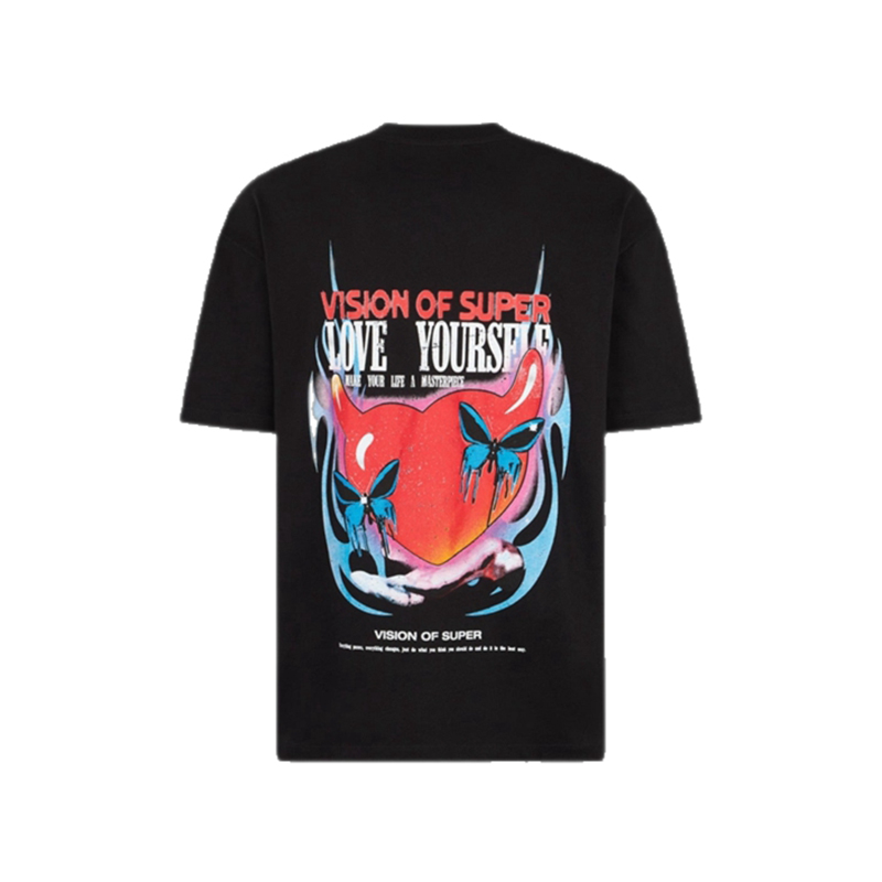 

Футболка VOS Loose Fit Casual с короткими рукавами, унисекс Vision Of Super, черный