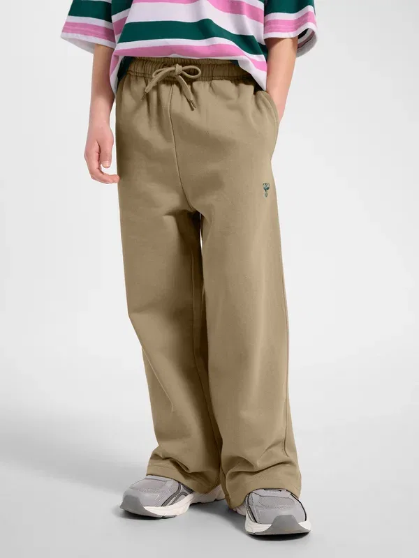 Толстовка спортивная Hummel Hmljr jump boxy tracksuit bottoms, серебристая норка — фото 2