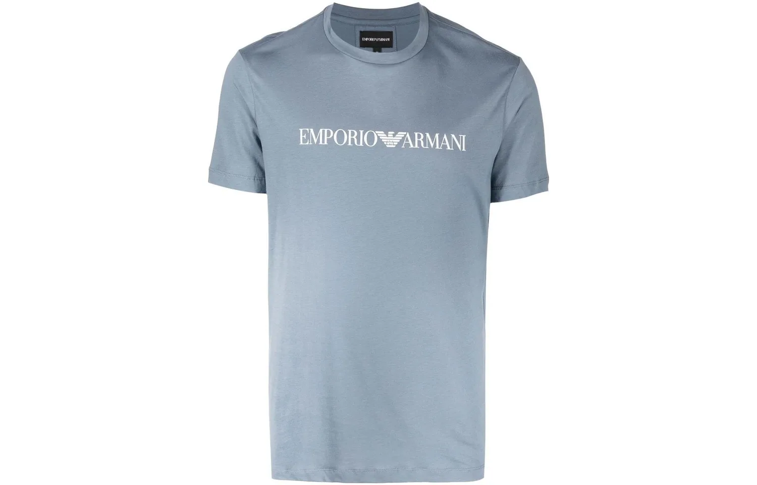Футболка из пима-джерси с логотипом EMPORIO ARMANI, Haze Blue