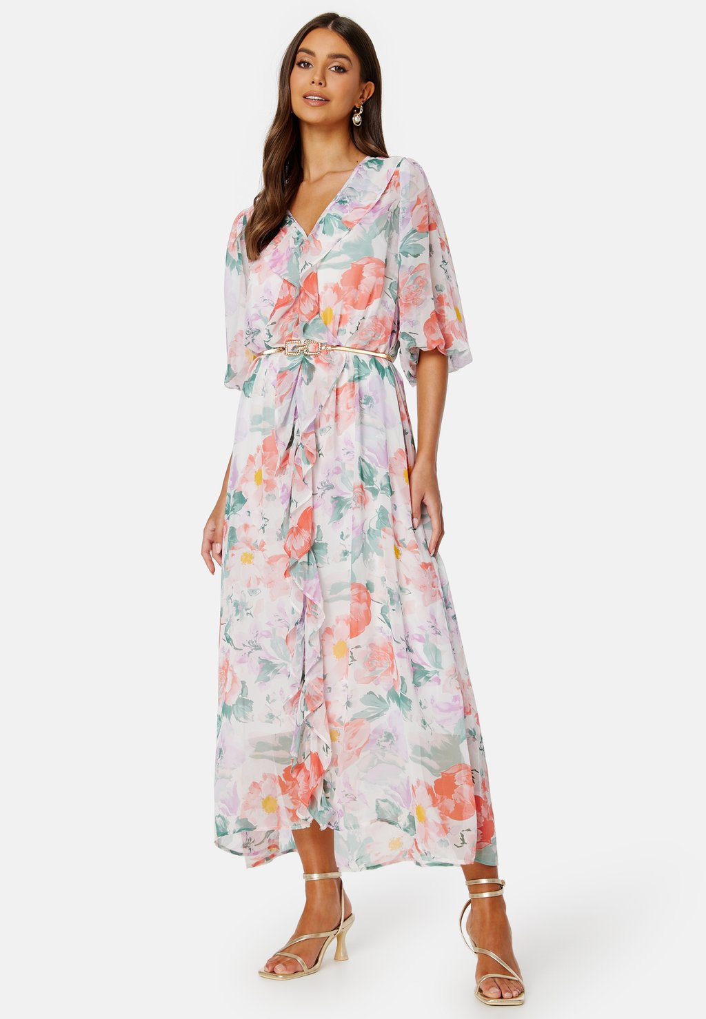 

Платье макси LUXE FRILL MAXI DRESS Bubbleroom, розовый