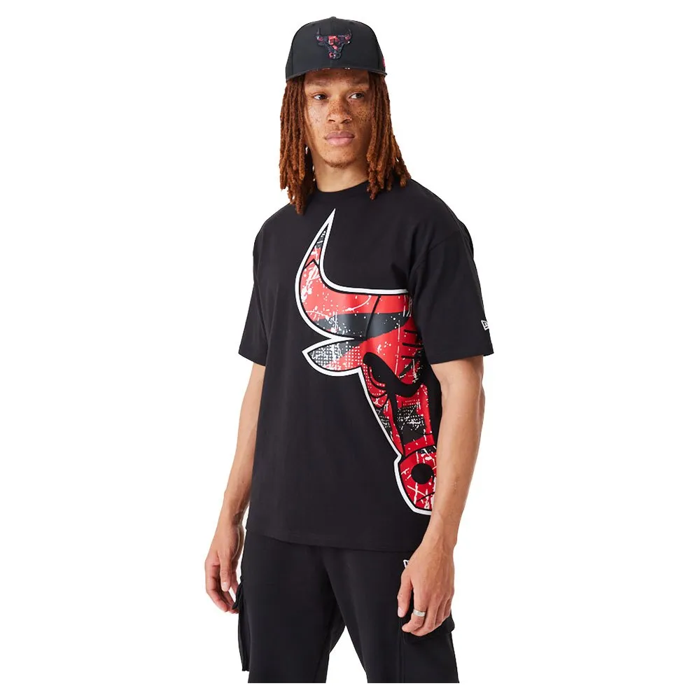 

Футболка с коротким рукавом New Era Chicago Bulls Large Team Logo, черный