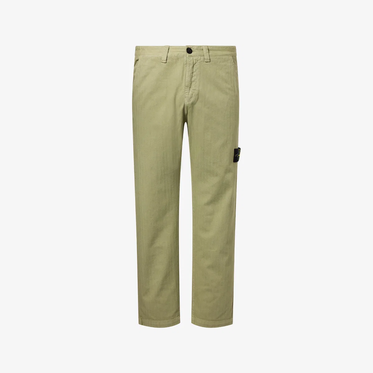 Хлопковые брюки Compass-badge в елочку Stone Island, зеленый