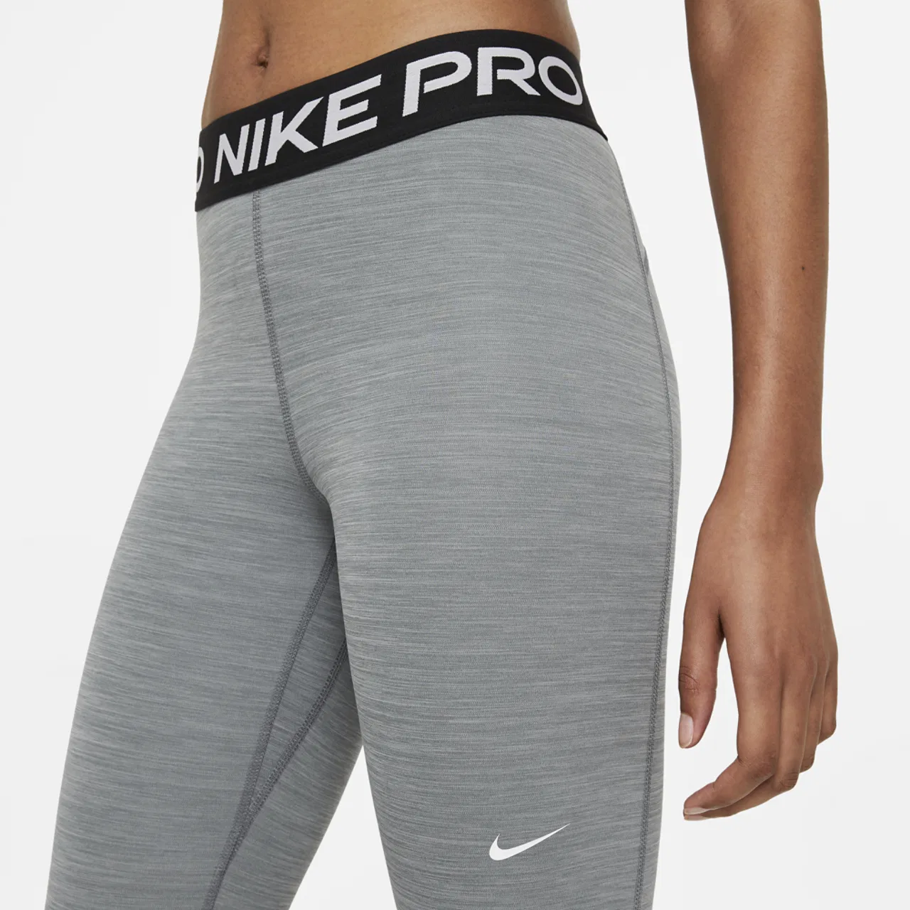 Женские леггинсы Pro 365 Nike, цвет Smoke Grey Heather/Black/White — фото 3