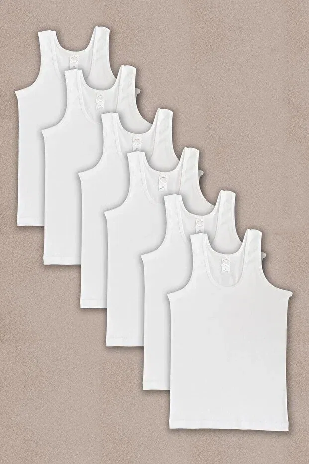 Детский топ для девочек на тонких бретелях 6 шт Kf-Ceylan-02 Generic Brands, White