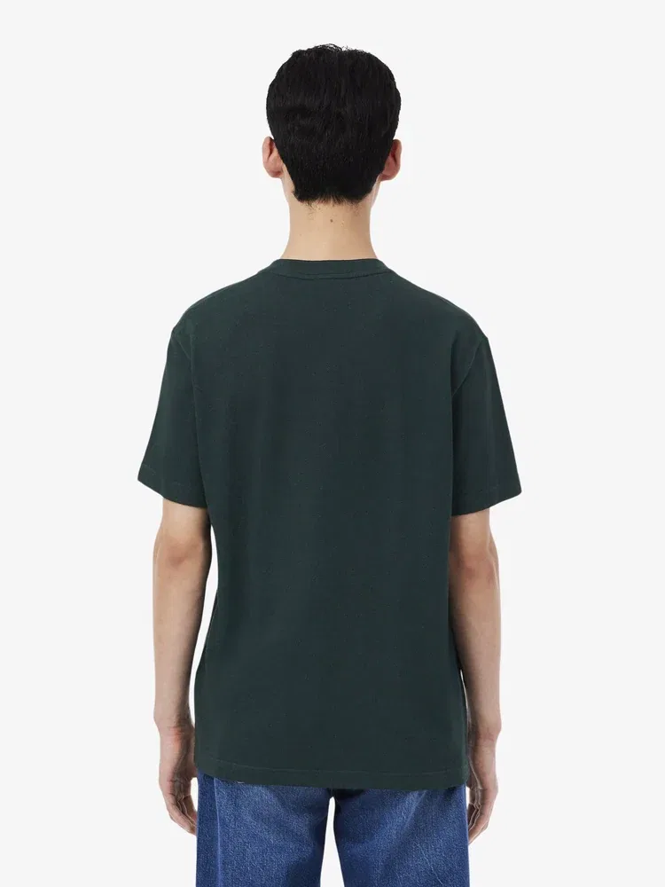 Футболка с коротким рукавом из льняной смеси, модель TH0629 LACOSTE, Green — фото 3