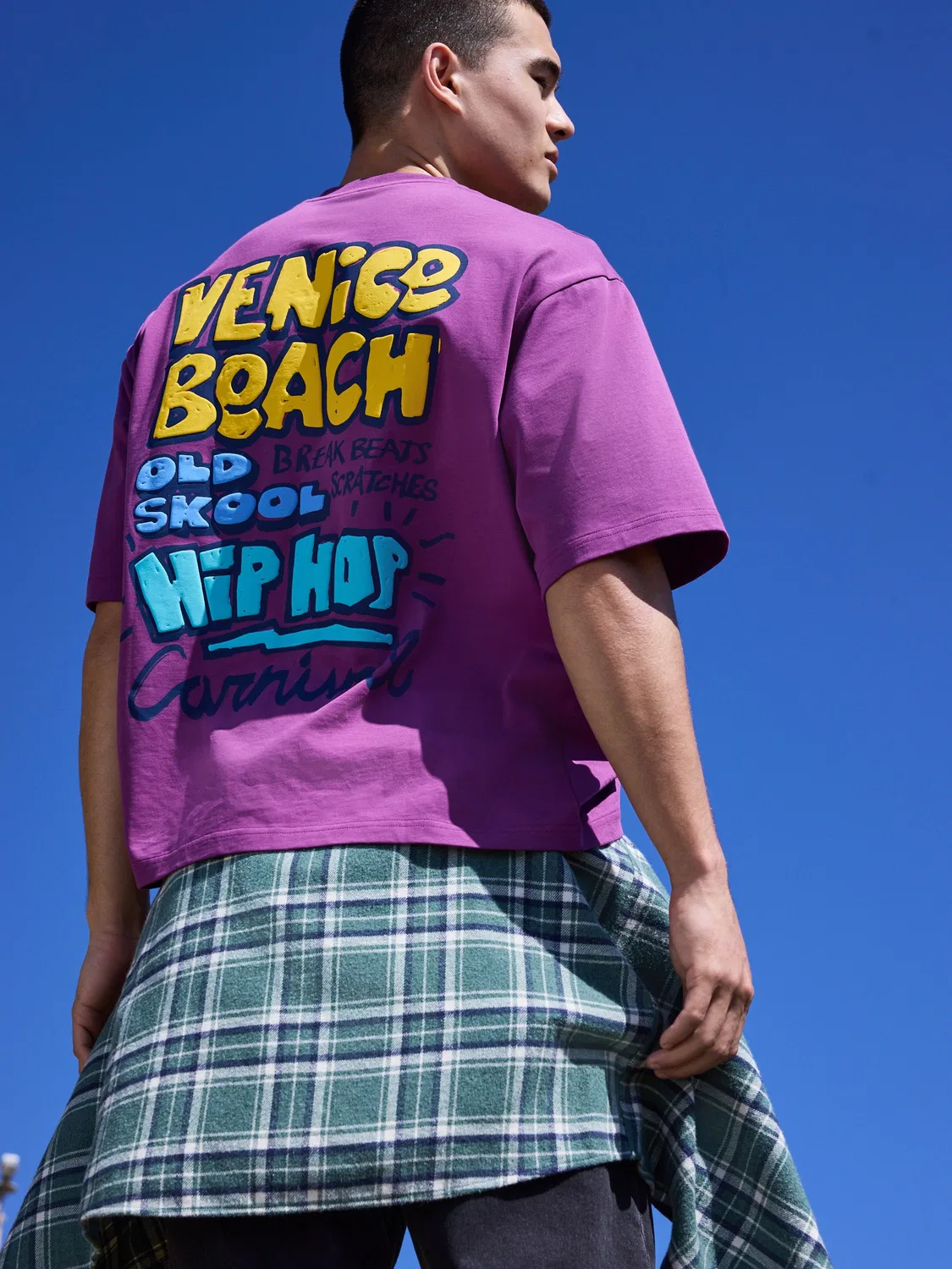 Футболка с графическим принтом, свободная посадка Next, Purple Venice Beach