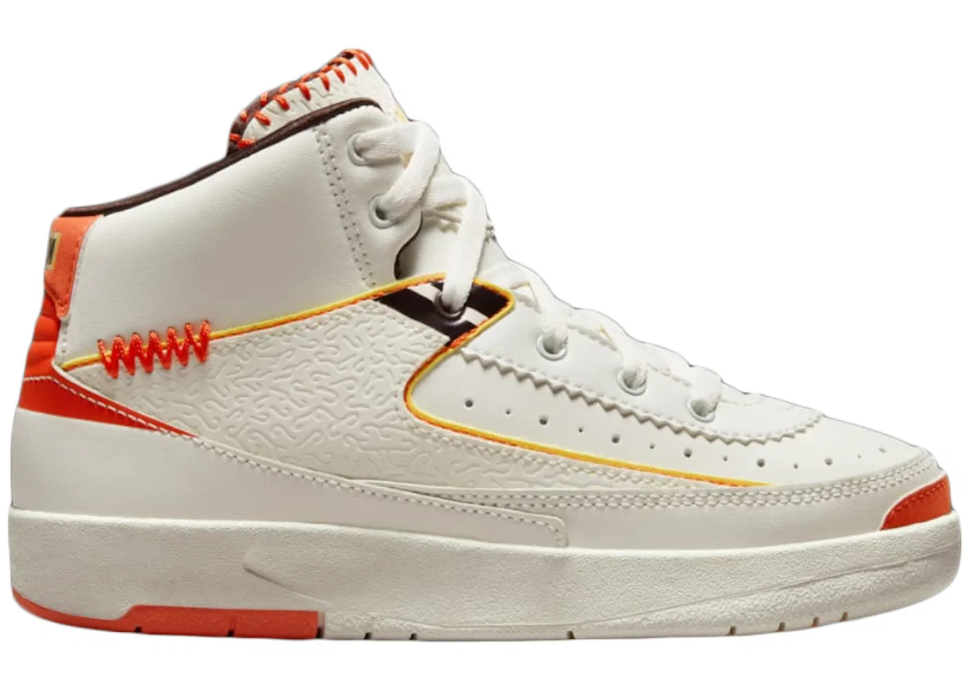 Детские кроссовки Lifestyle Jordan 2 Retro Jordan, Sail/Citron-Pulse Orange