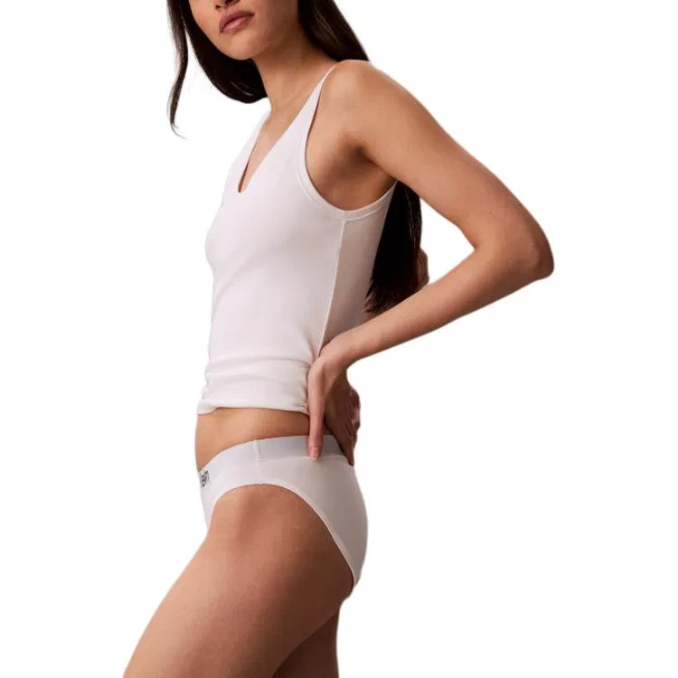 Женские трусы с хлопком Calvin Klein, White — фото 4