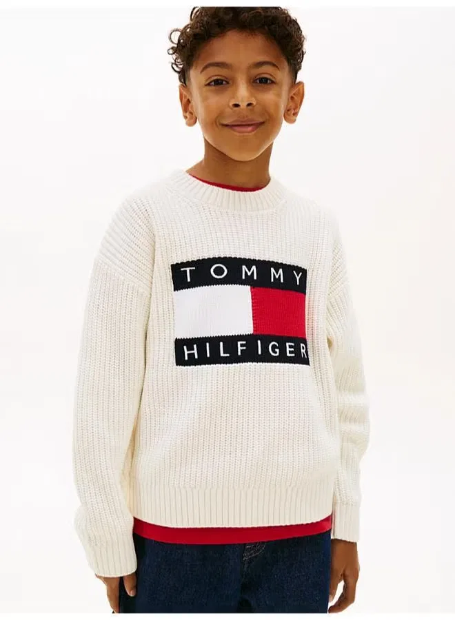 Джемпер с флагом Heritage Tommy Hilfiger, айвори