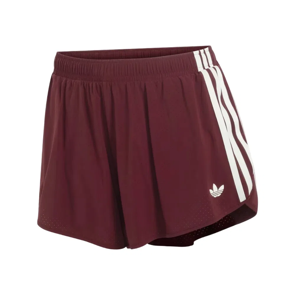 Женские шорты для тренировок Originals Sport Shorts Asia Sizing 'Burgundy' adidas, Burgundy/Off White — фото 2