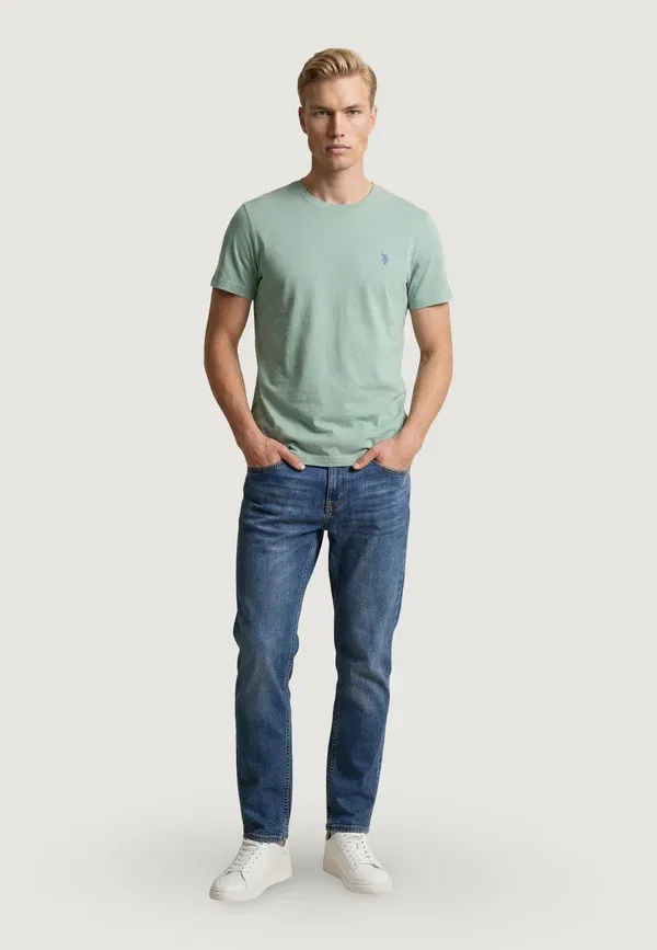 Футболка хлопковая Mick-basic U.S. Polo Assn., Fluo Green, зеленый — фото 2