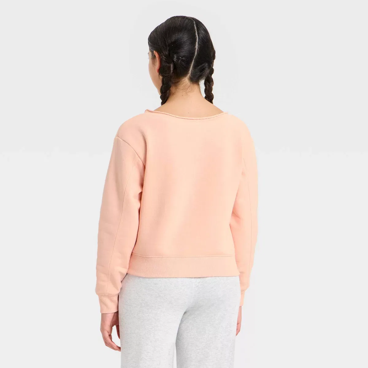 Детское платье-свитшот с открытыми плечами Girls Art Class, Pink — фото 3