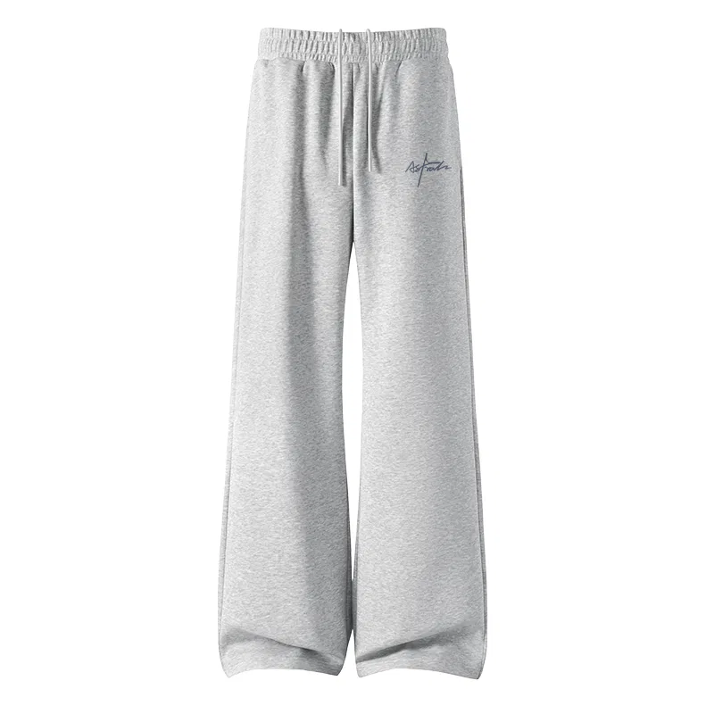 Детские брюки-клеш умеренные Pen End Light Shadow Pants Logo MINISO, American Bootcut Dark Gray — фото 3
