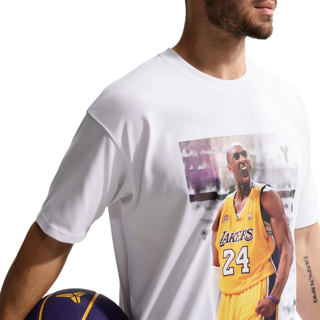 Футболка для мужчин Kobe M90 Nike, белый — фото 3