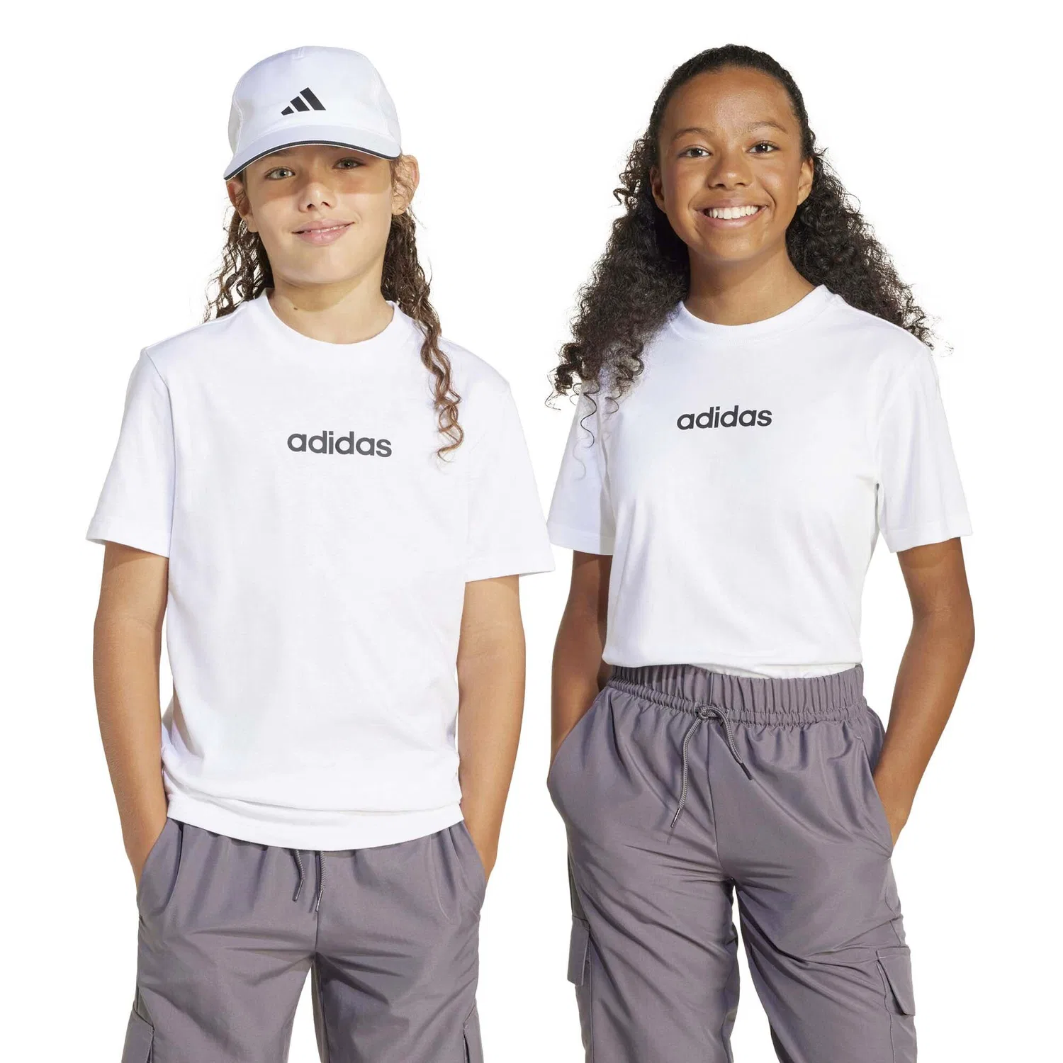 Детская футболка с принтом Adidas Sport J Lin Tee 160, Adidas, Цвет Weiss — фото 2