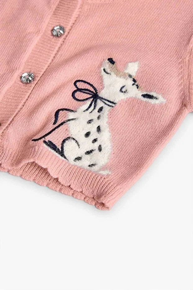 Детский кардиган с принтом Gazelle Boboli, Pink — фото 4