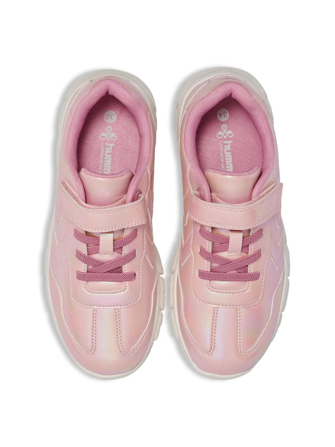 Детские кроссовки с липучкой Crosslite Metallic Hummel, Rosa Bonbonrosa Hellrosa — фото 3