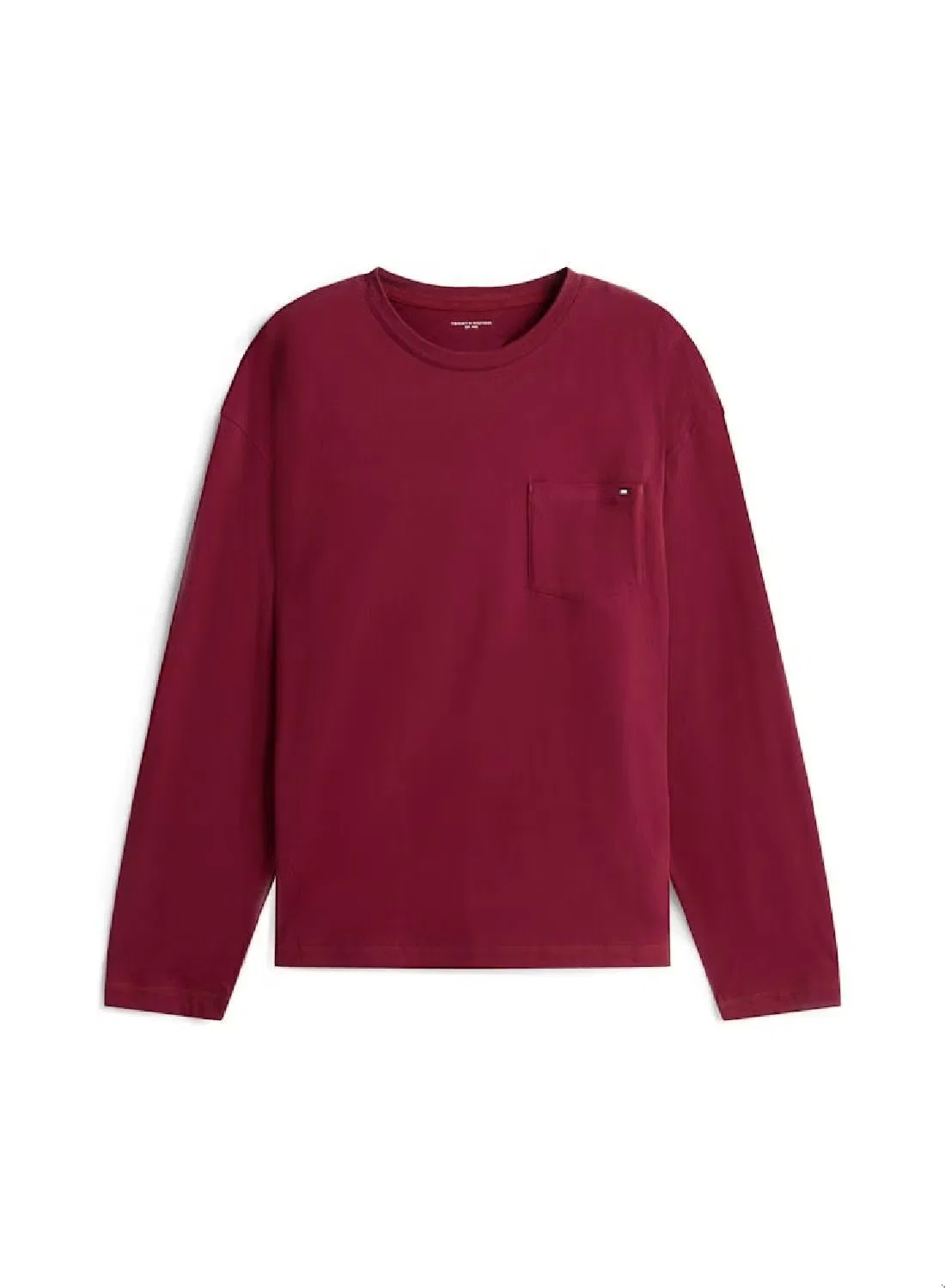 Футболка с длинным рукавом с накладным карманом Th original Tommy Hilfiger, красный — фото 4
