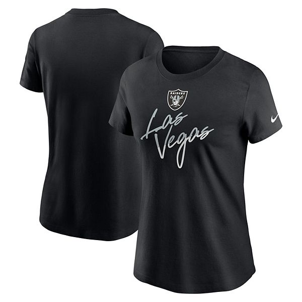 

Женская черная футболка Las Vegas Raiders Team City Roll Nike, Черный, Женская черная футболка Las Vegas Raiders Team City Roll Nike