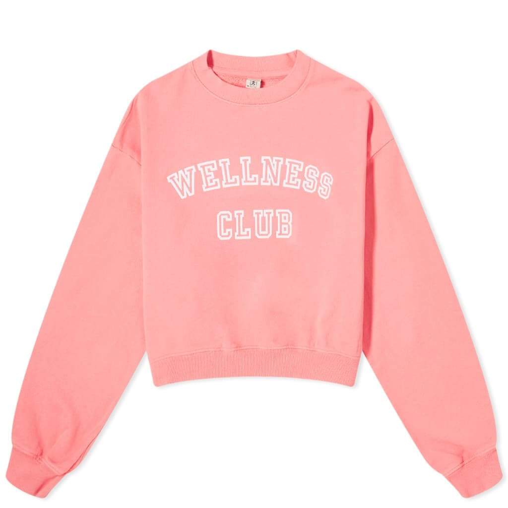 

Свитшот Sporty & Rich Wellness Club Flocked Cropped, розовый