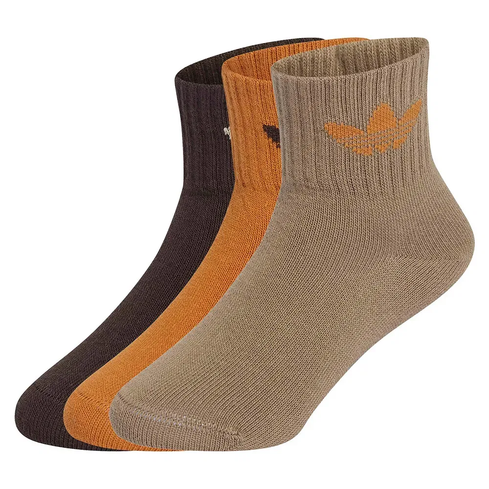 Детские носки с логотипом Adidas Originals Mid Ankle Socks 3-Pack, Multicolor