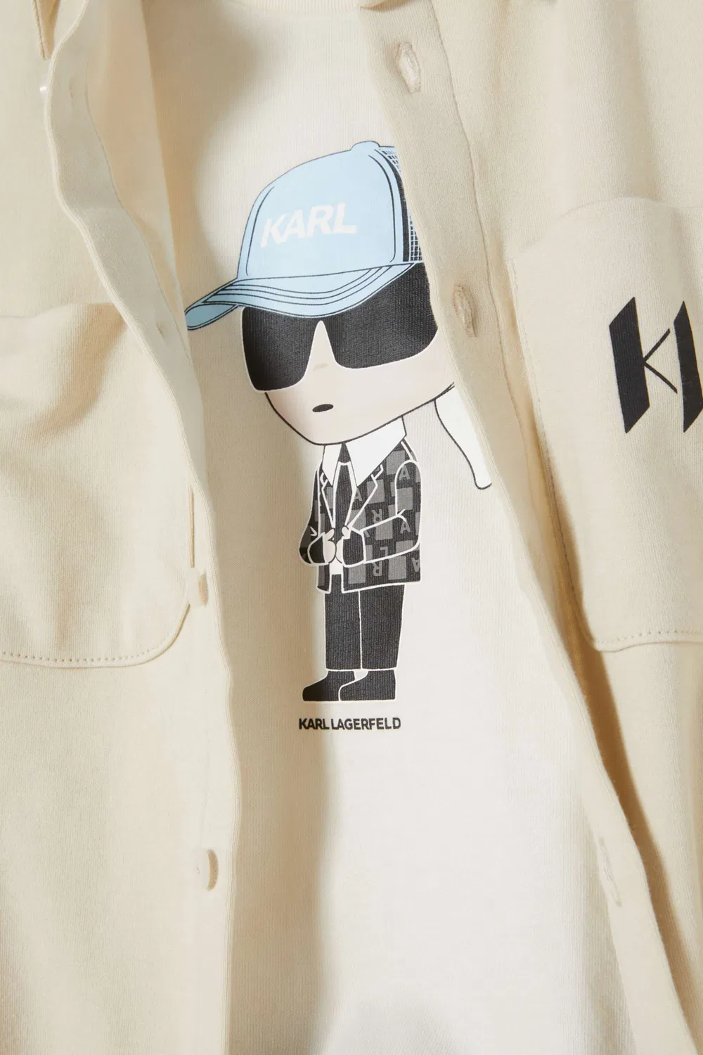 Комплект из 3 предметов хлопковый Ikon Karl Karl Lagerfeld Kids — фото 4