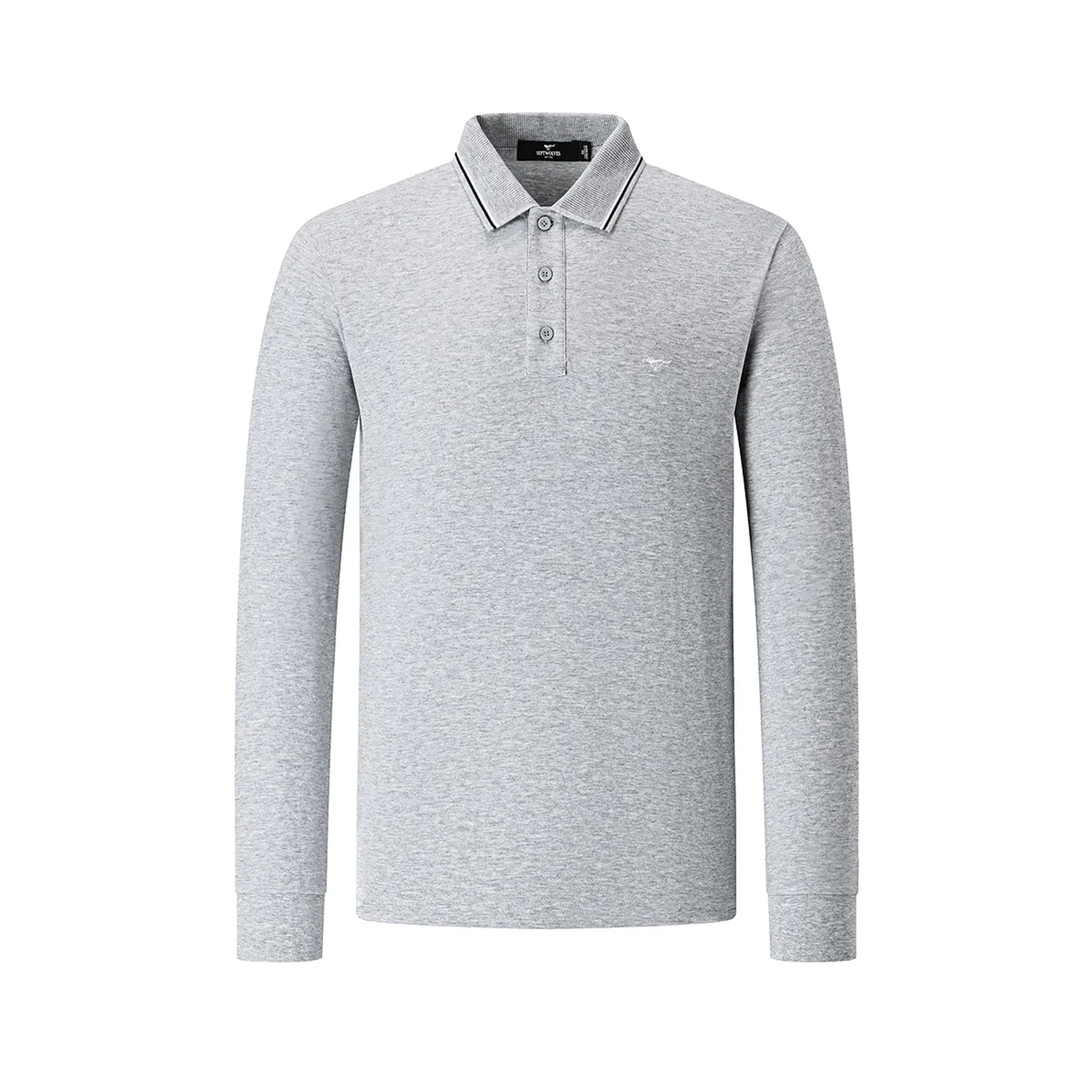 Детское поло унисекс с коротким рукавом Heather Gray SEPTWOLVES