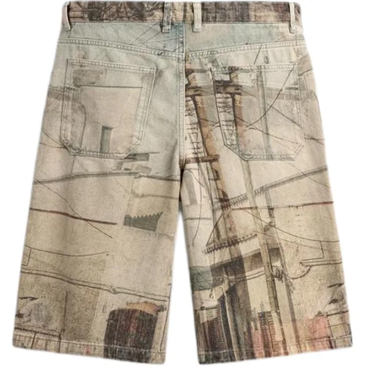 Мужские джинсовые шорты Multicolor ZARA, Multicolor — фото 3