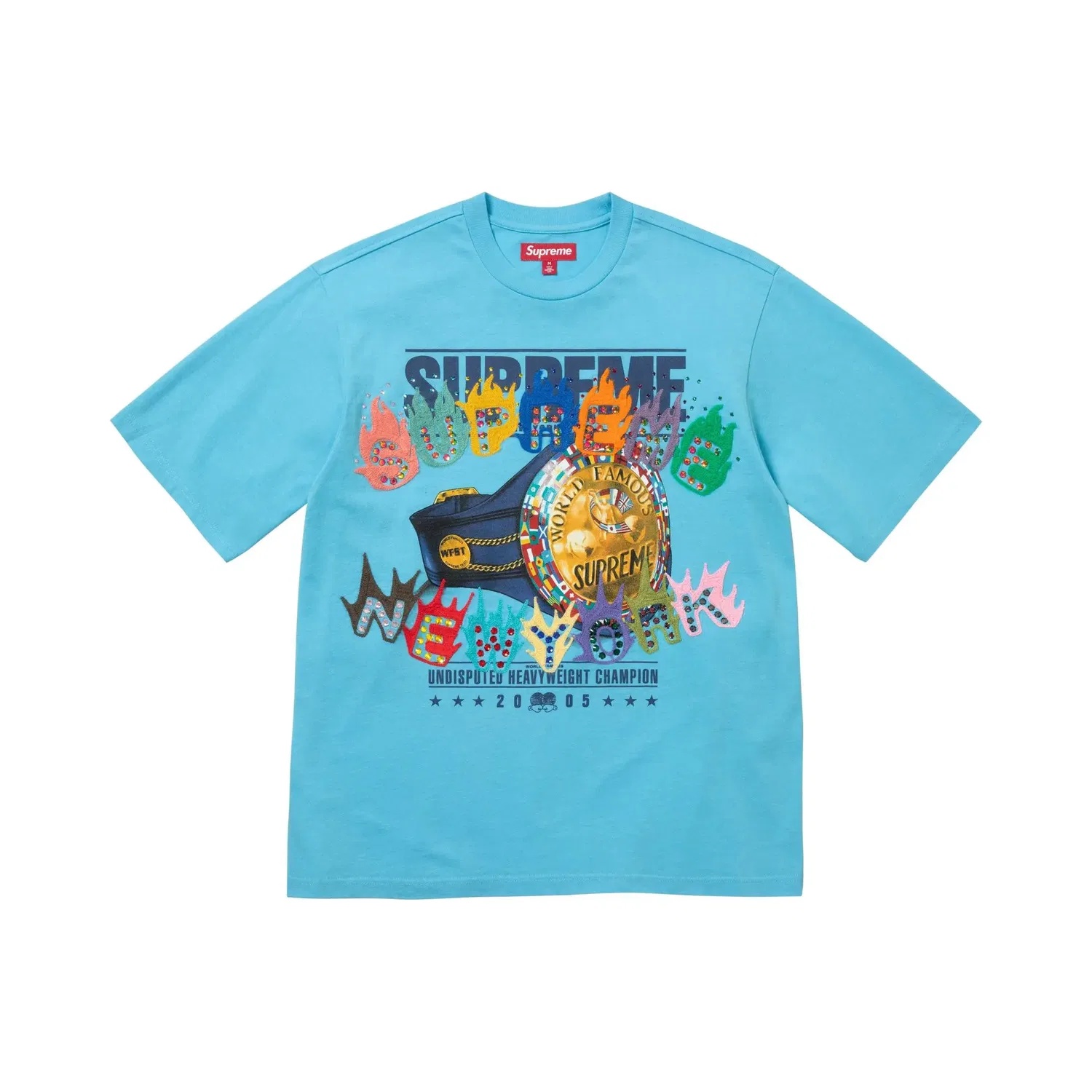 Топ с коротким рукавом Undisputed Supreme, Light Blue